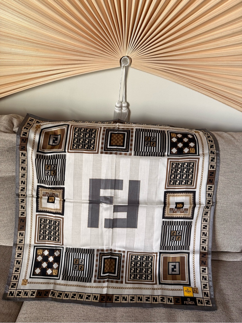 Fendi Cotton Square FF Scarf